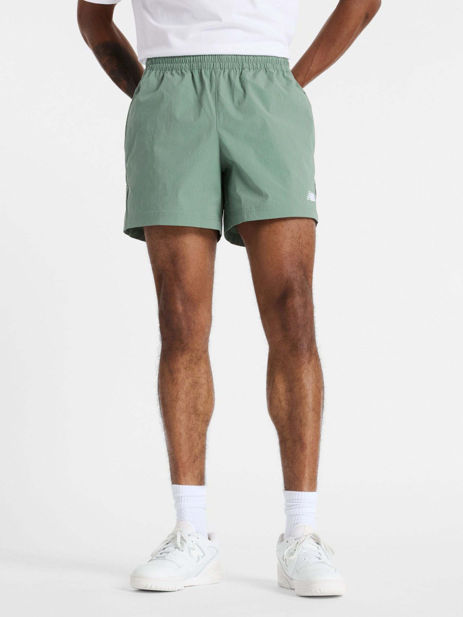 Pantalones Cortos New Balance Athletics Stretch Woven 13cm Verdes