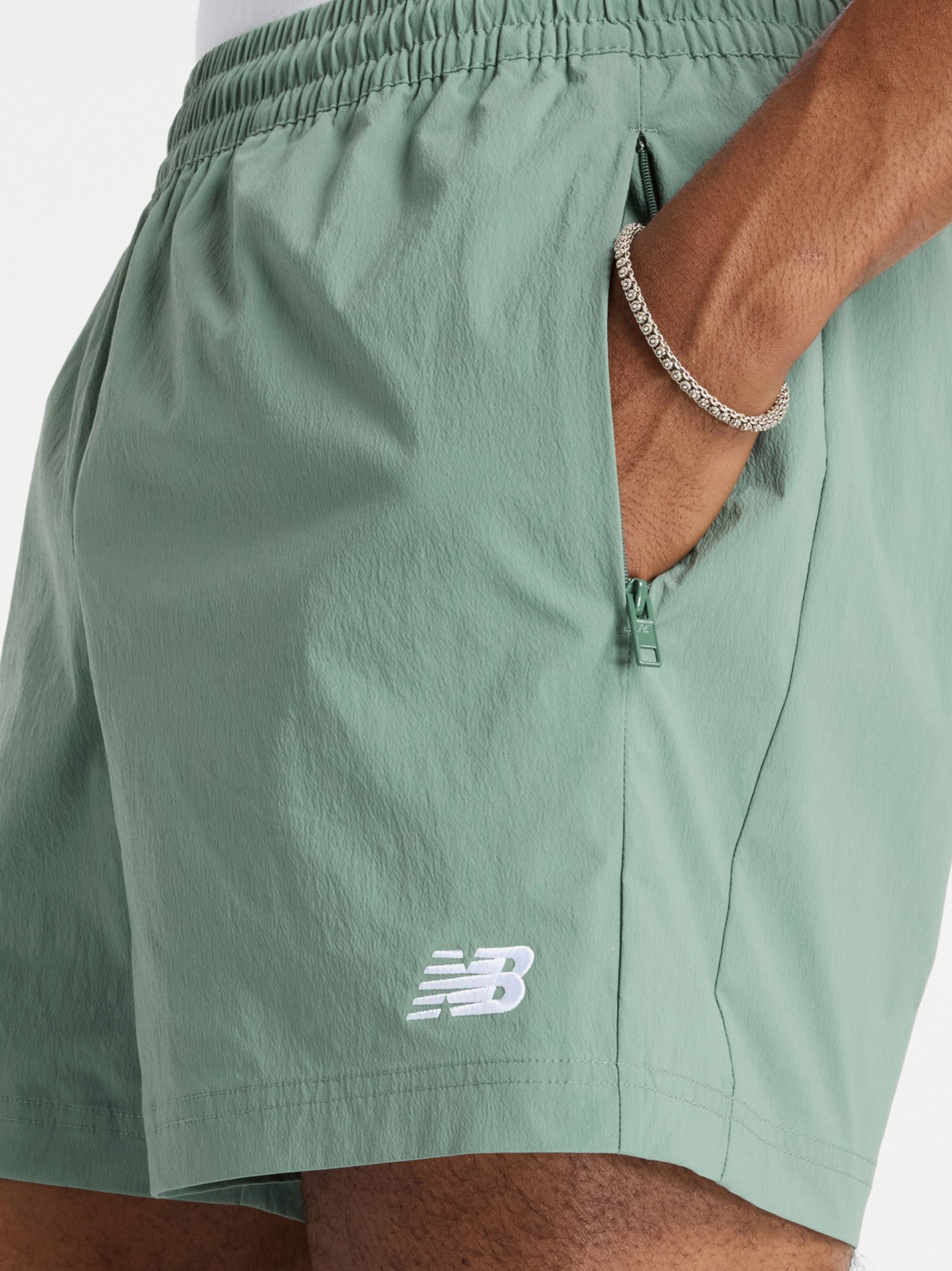 Pantalones Cortos New Balance Athletics Stretch Woven 13cm Verdes