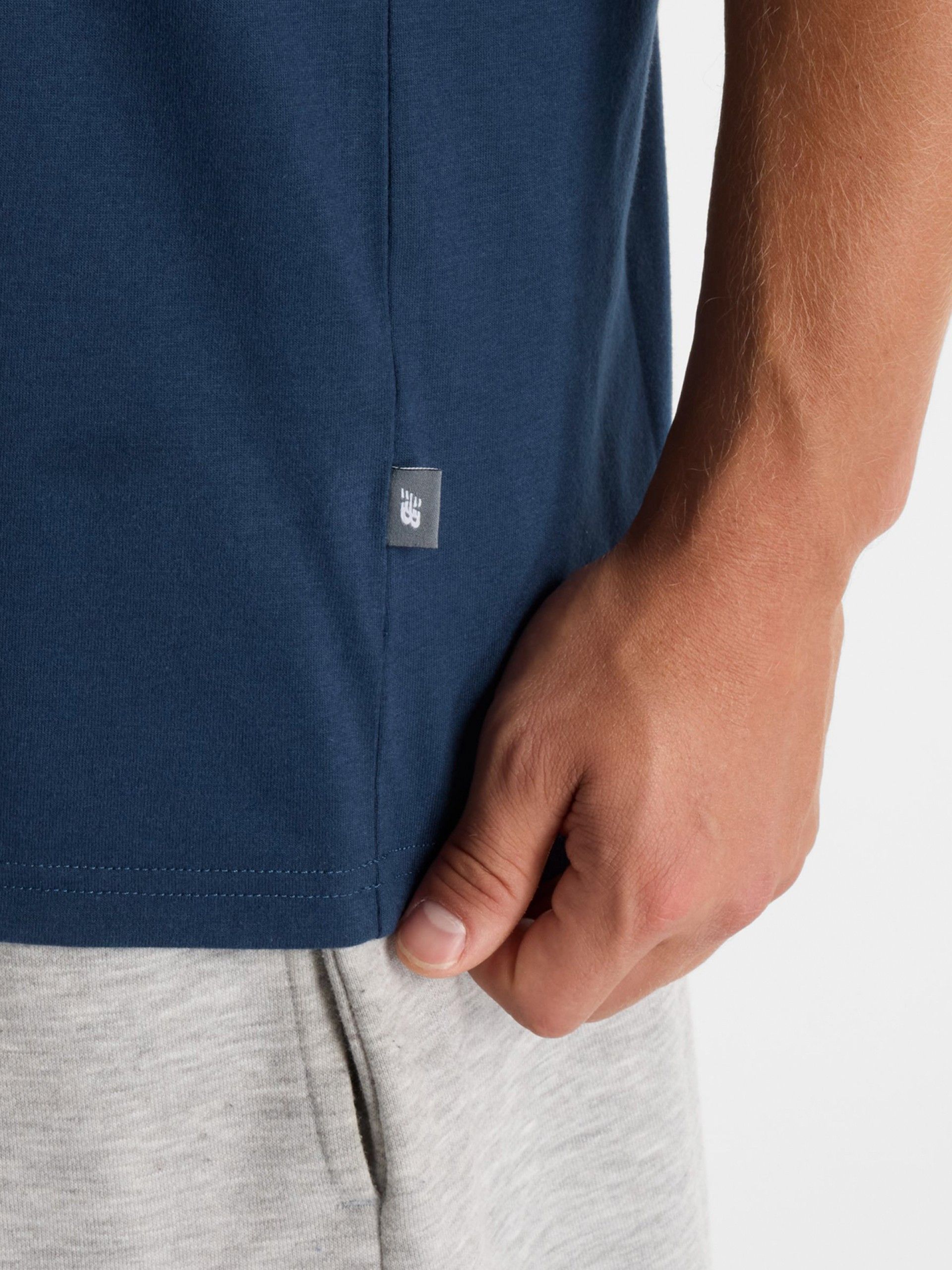 New Balance Heathertech Logo Blue T-shirt