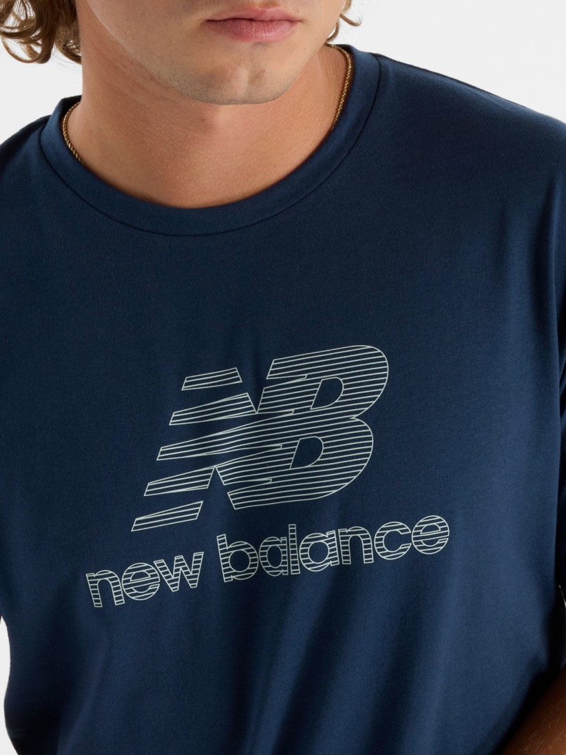 New Balance Heathertech Logo Blue T-shirt