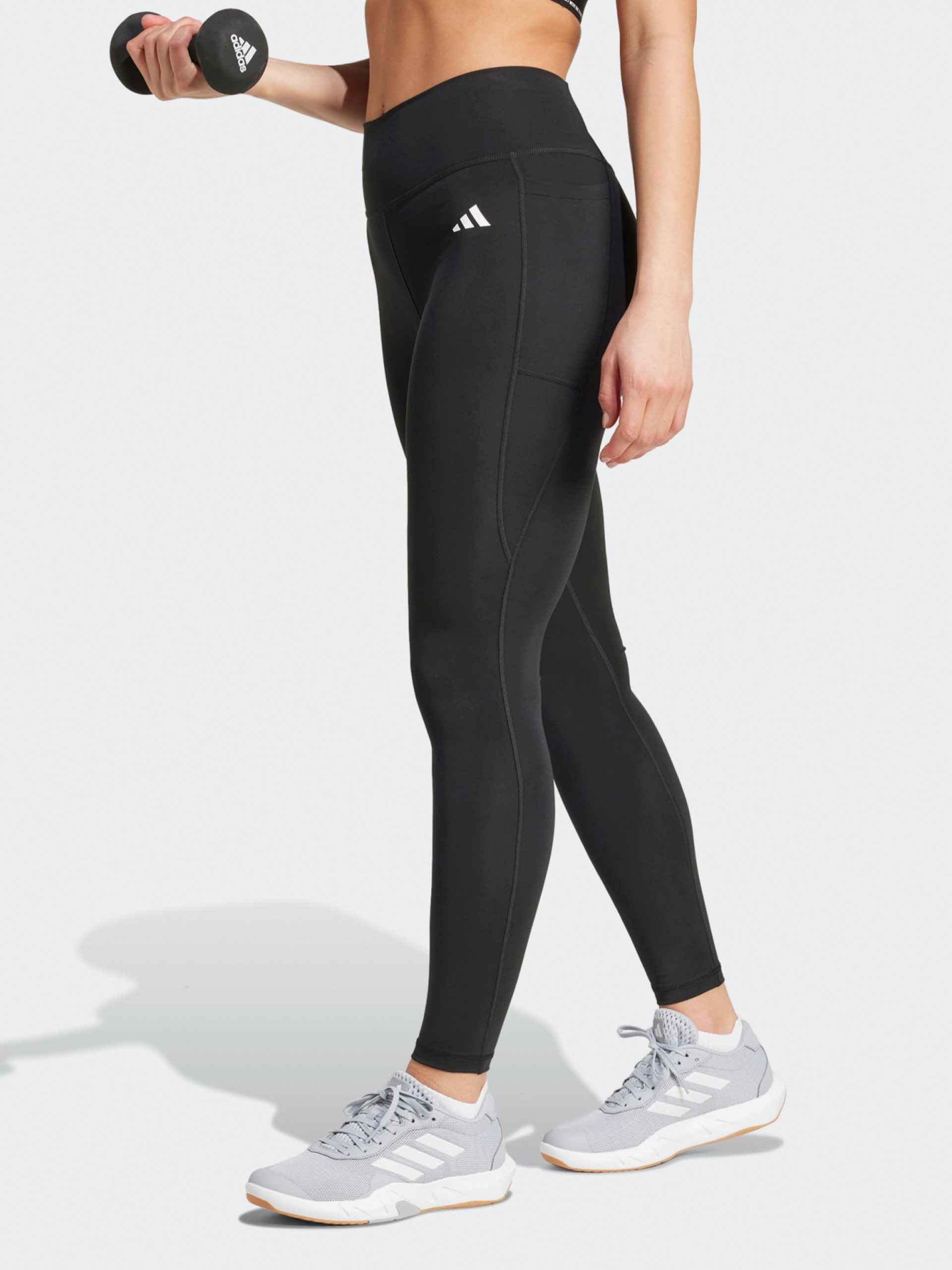 Adidas Optime Essentials Stash Pocket Full-Length Black Training Leggings