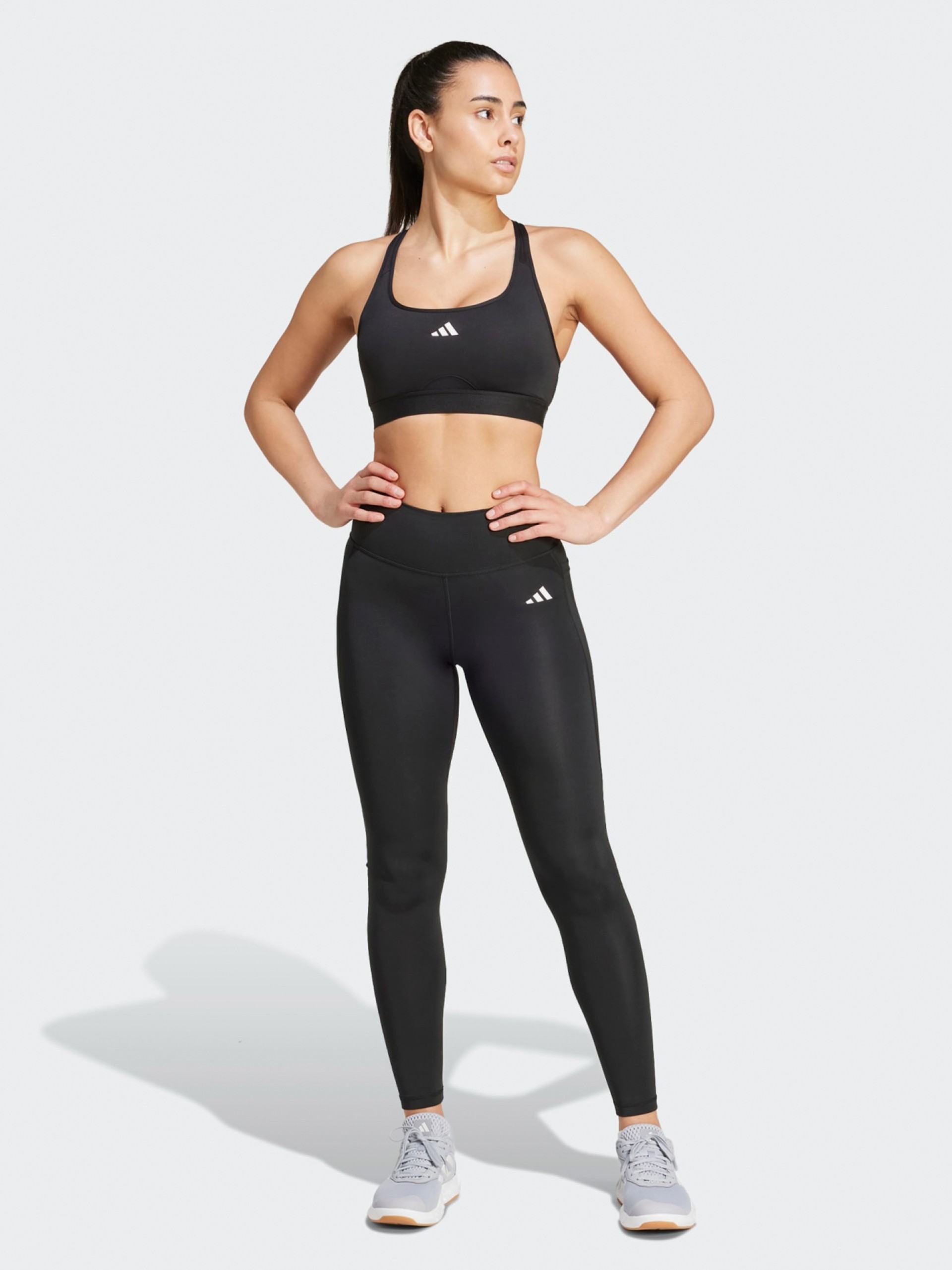 Adidas Optime Essentials Stash Pocket Full-Length Black Training Leggings