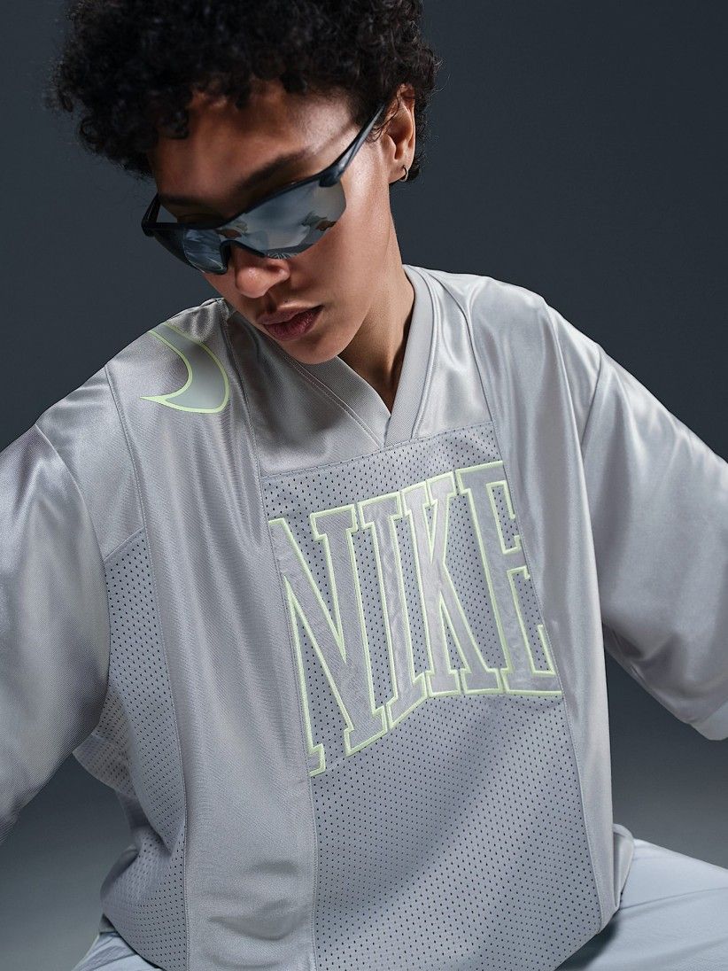 Nike Sportswear Street Silver and Green T-shirt For Women
