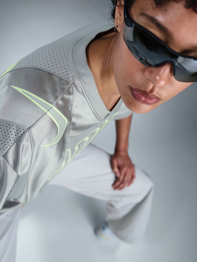 Nike Sportswear Street Silver and Green T-shirt For Women