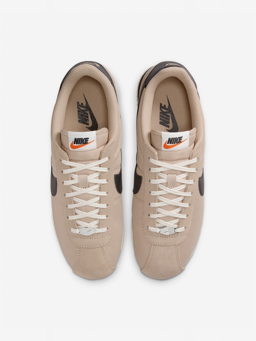 Sapatilhas Nike Cortez Bege e Pretas Para Mulher