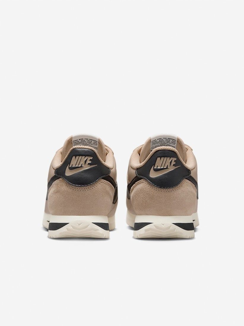 Sapatilhas Nike Cortez Bege e Pretas Para Mulher