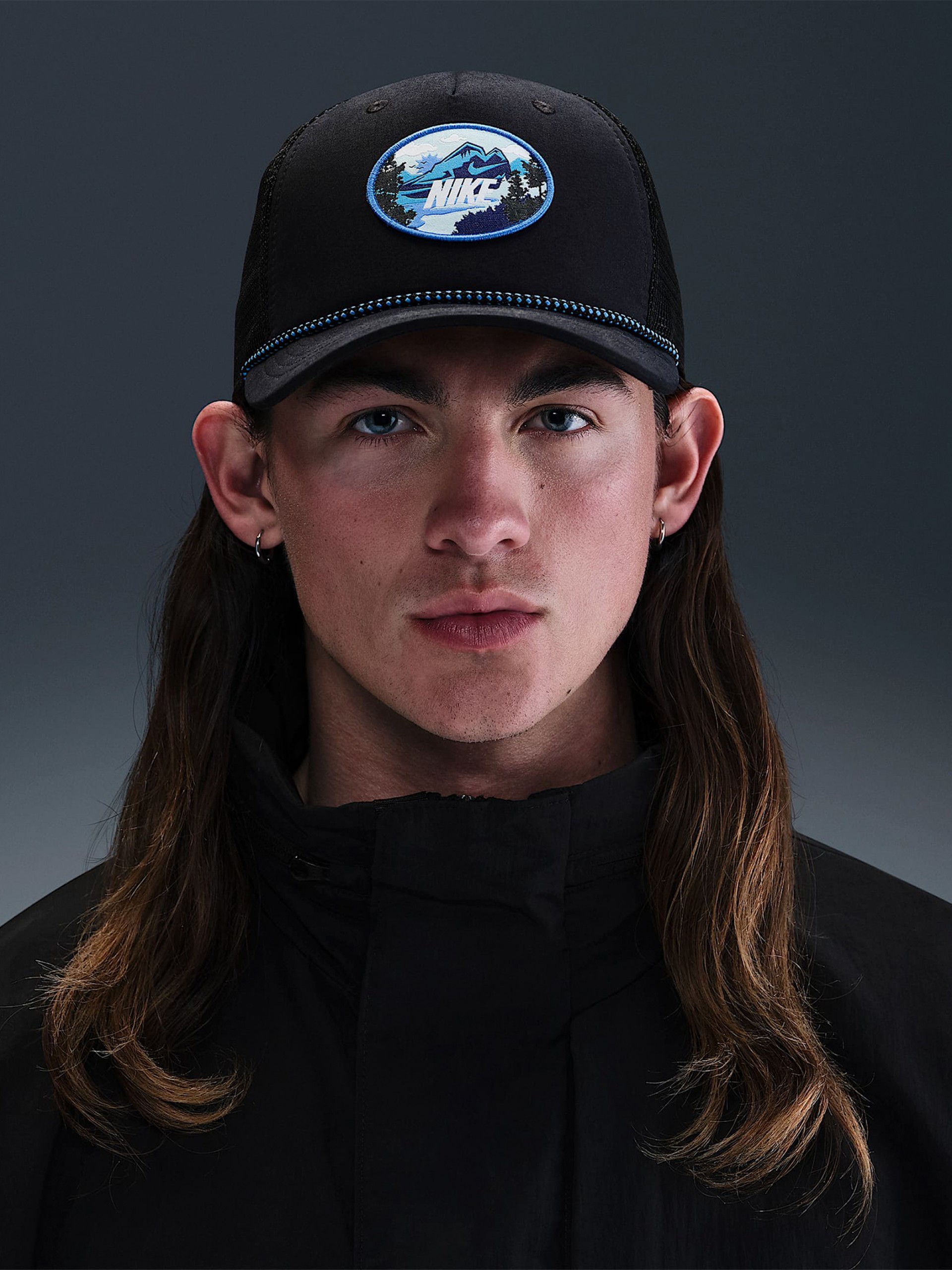 Nike Rise Structured Outdoor Trucker Black Cap