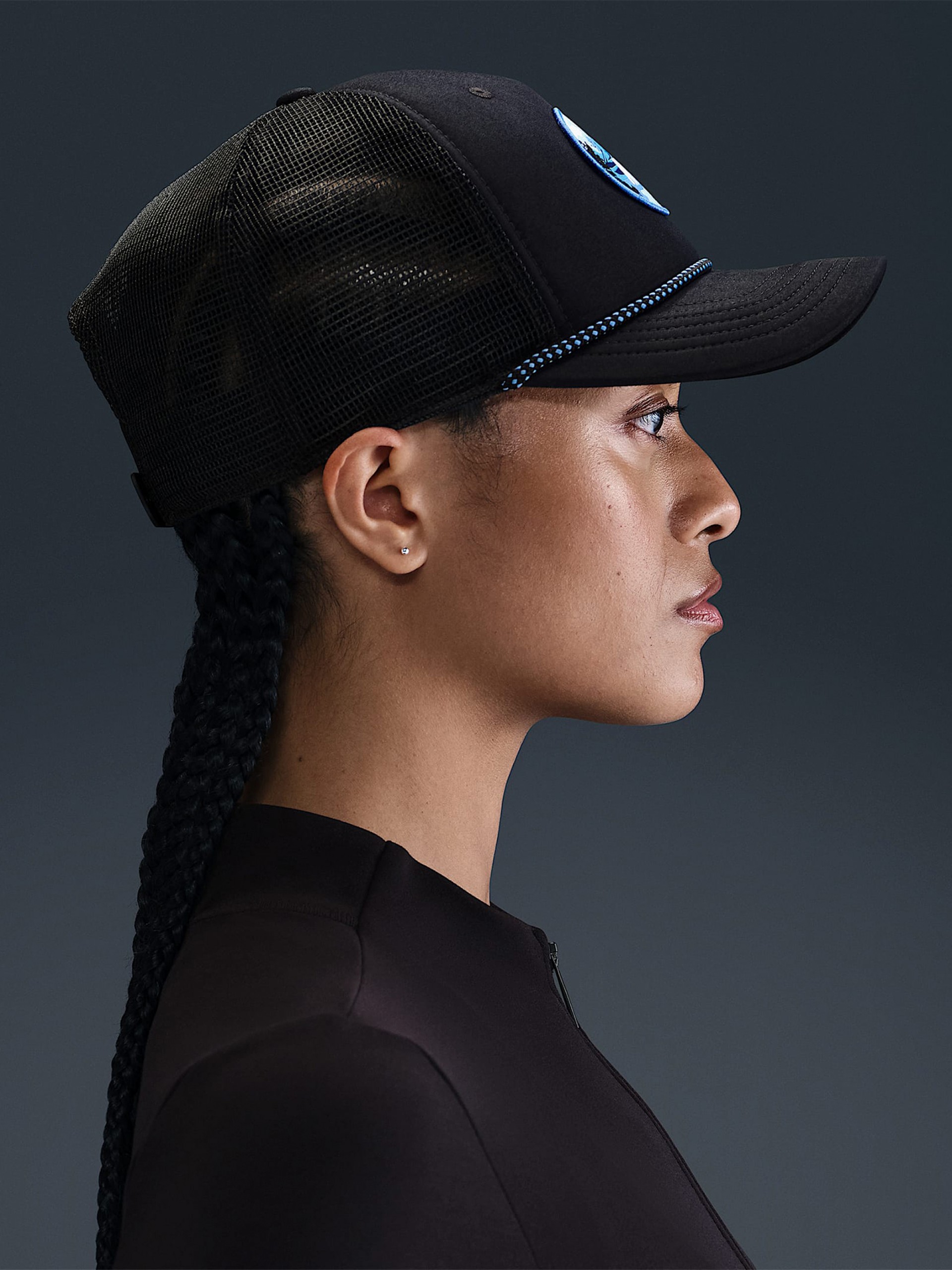 Nike Rise Structured Outdoor Trucker Black Cap