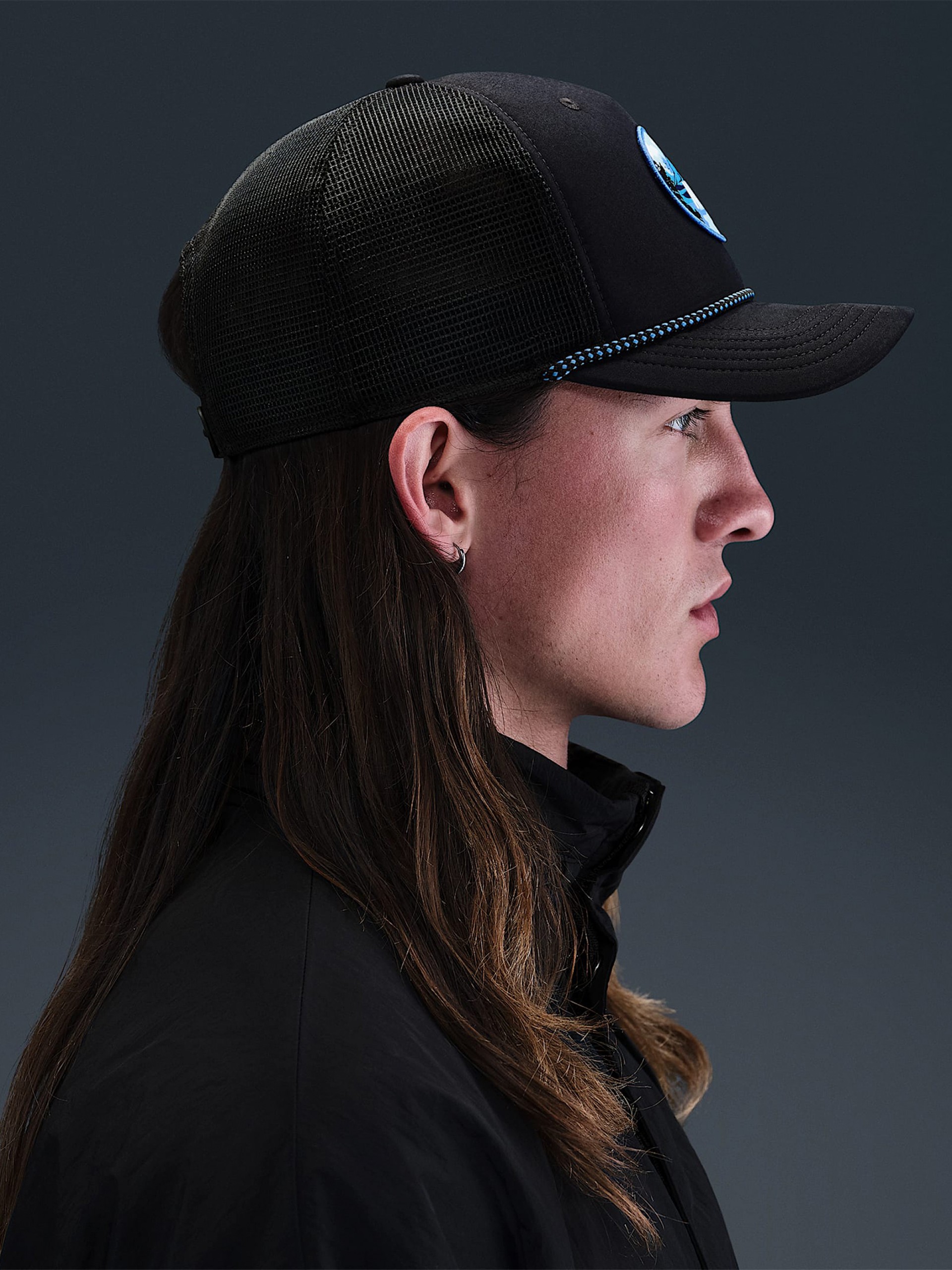 Nike Rise Structured Outdoor Trucker Black Cap