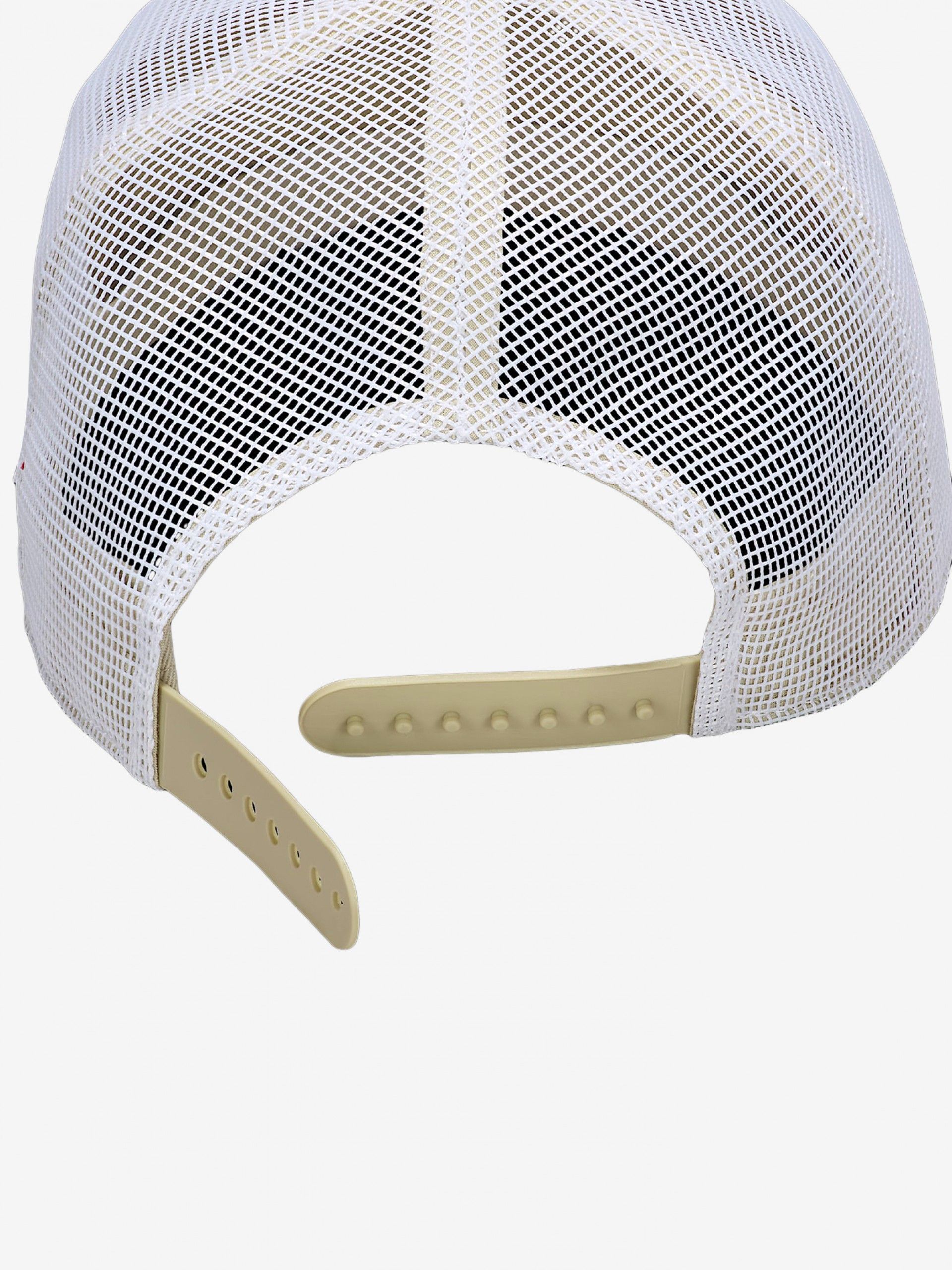 Gorra Nike Rise Structured Outdoor Trucker Beige y Blanca