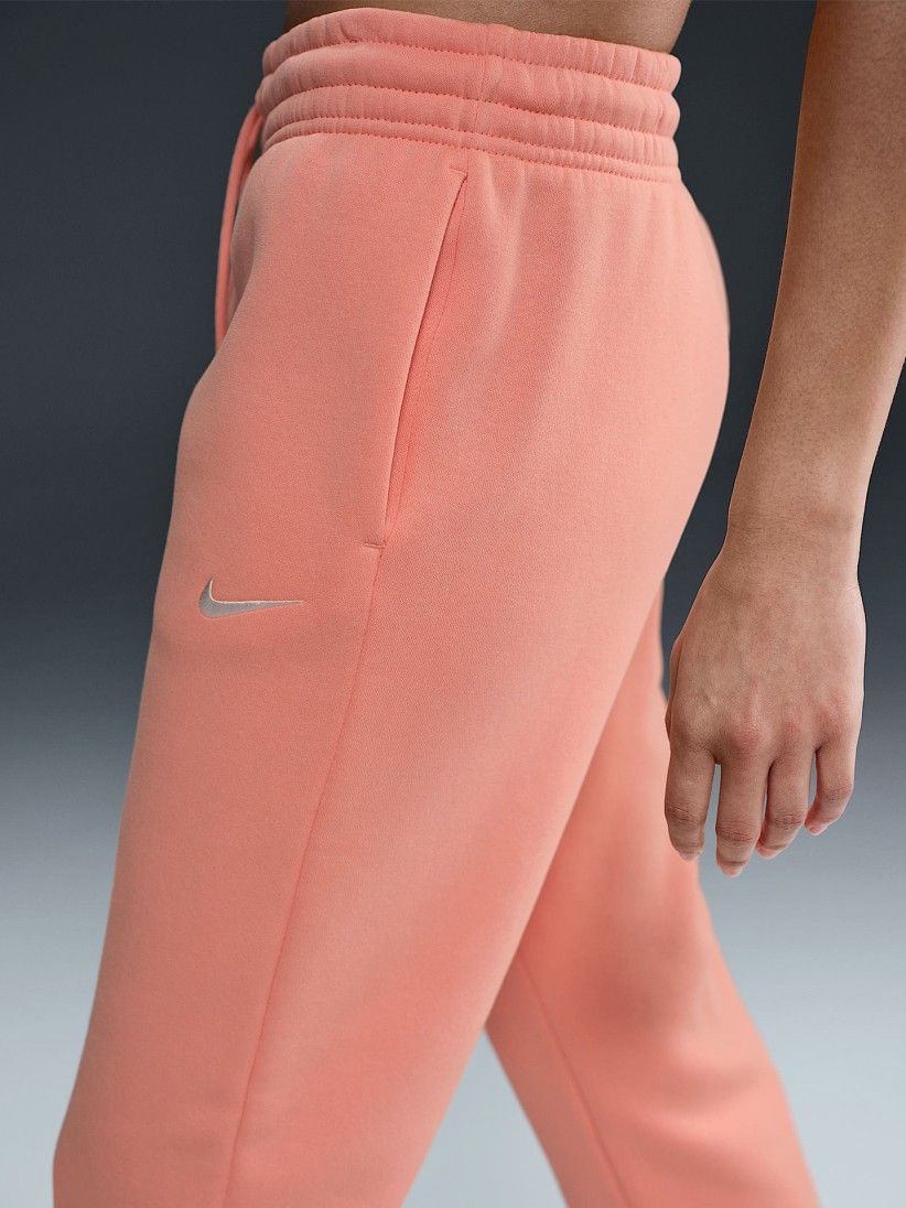Nike Sportswear Phoenix Fleece Mid-Rise Salmon Trousers For Women