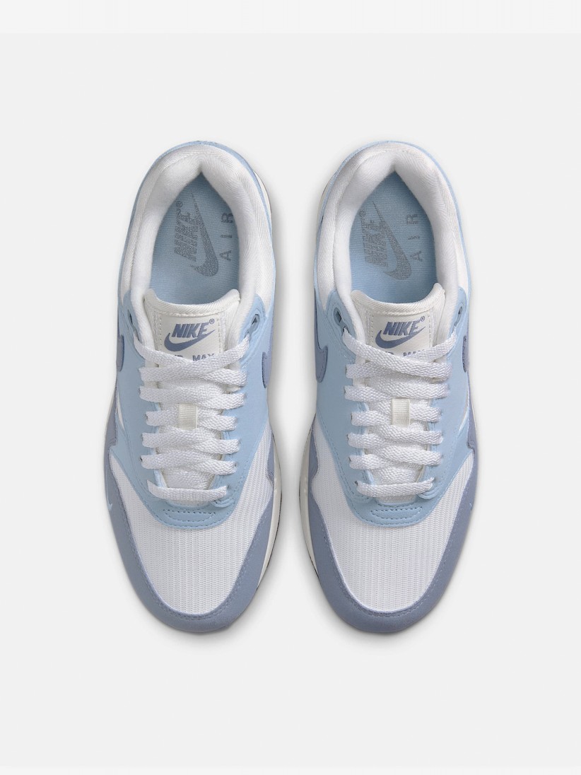 Nike Air Max 1 Premium Blue and White Sneakers For Women