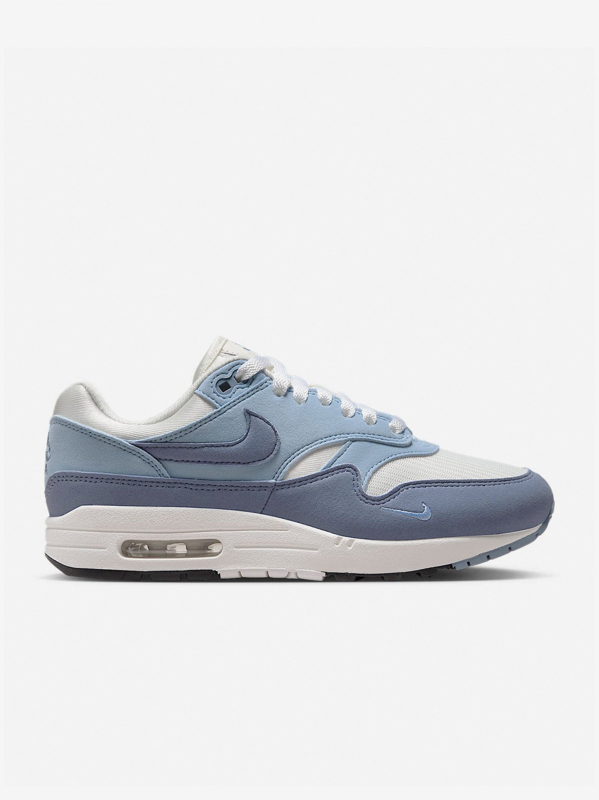 Sapatilhas Nike Air Max 1 Premium Azuis e Brancas Para Mulher