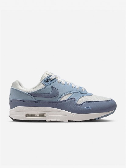 Nike Air Max 1 Premium Blue and White Sneakers For Women