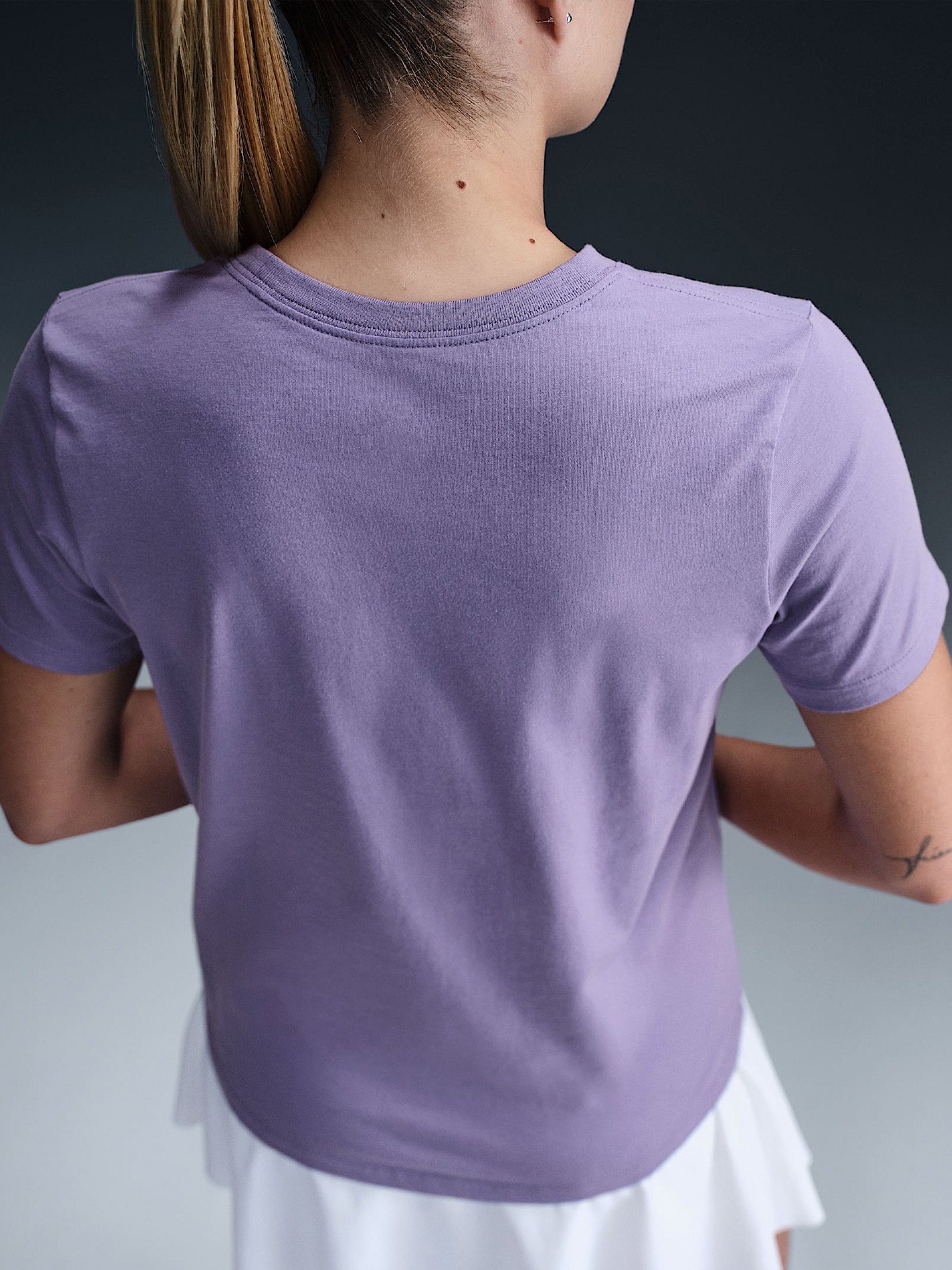 Nike Sportswear Essentials Logo Purple T-shirt For Women