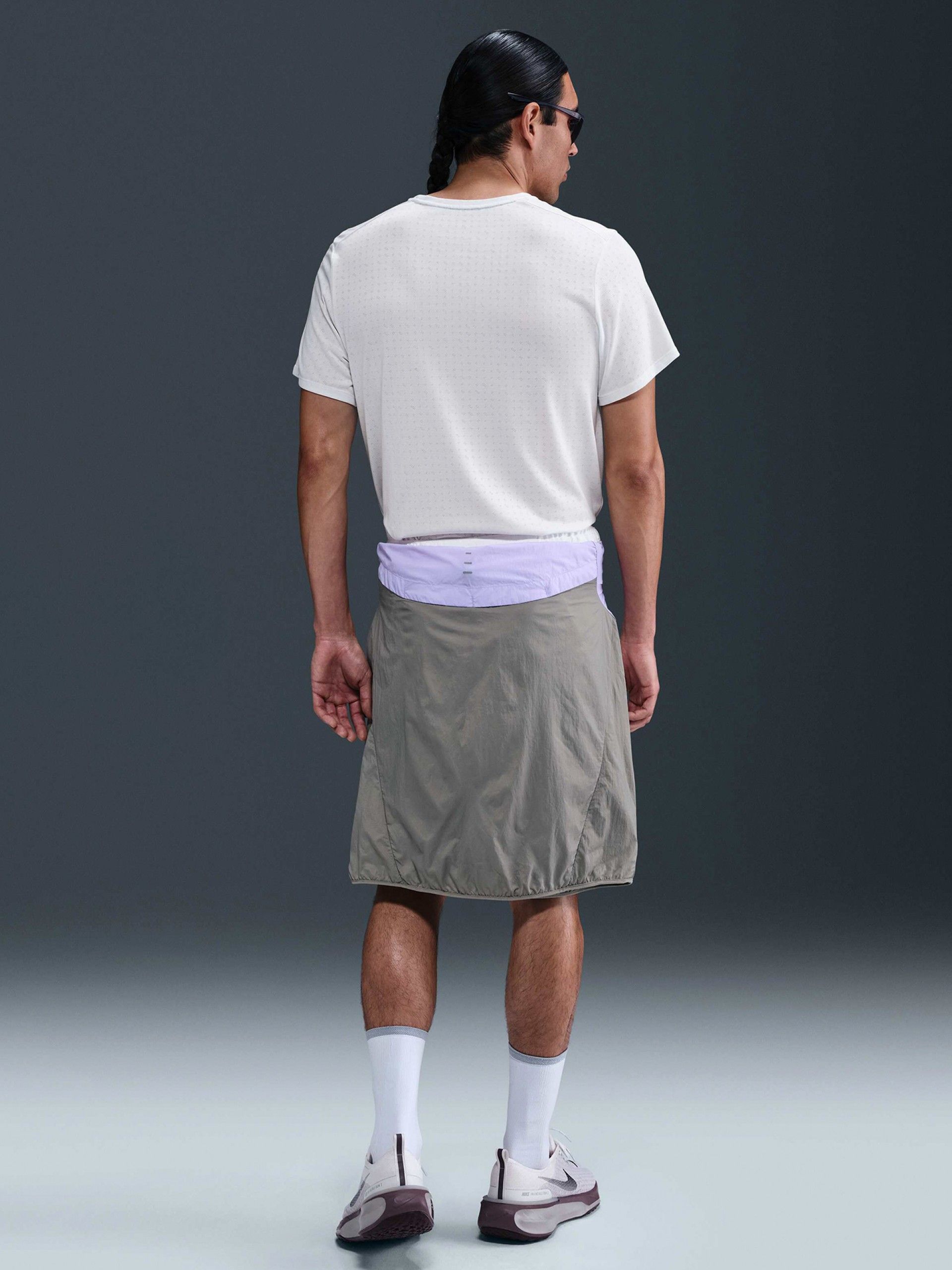 T-shirt de Running Nike Miler Breathe Dri-FIT Branca Para Homem