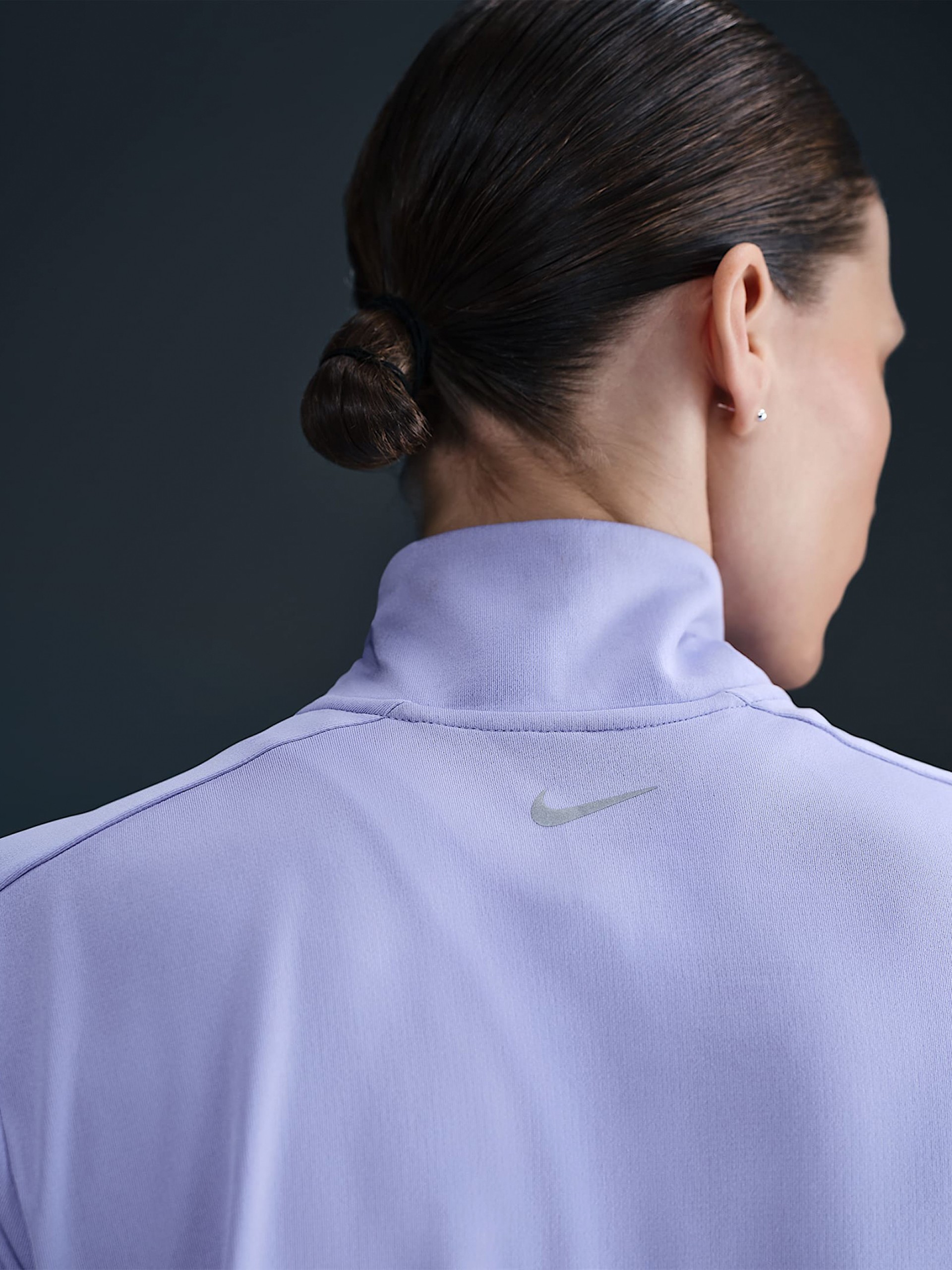 Sudadera con Cremallera de Running Nike Swoosh Dri-FIT Lila Para Mujer