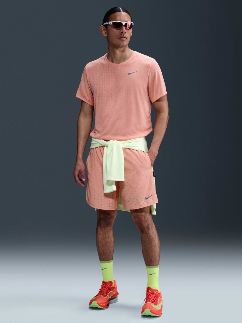 Camiseta de Running Nike Miler Breathe Dri-FIT Salmn Para Hombre