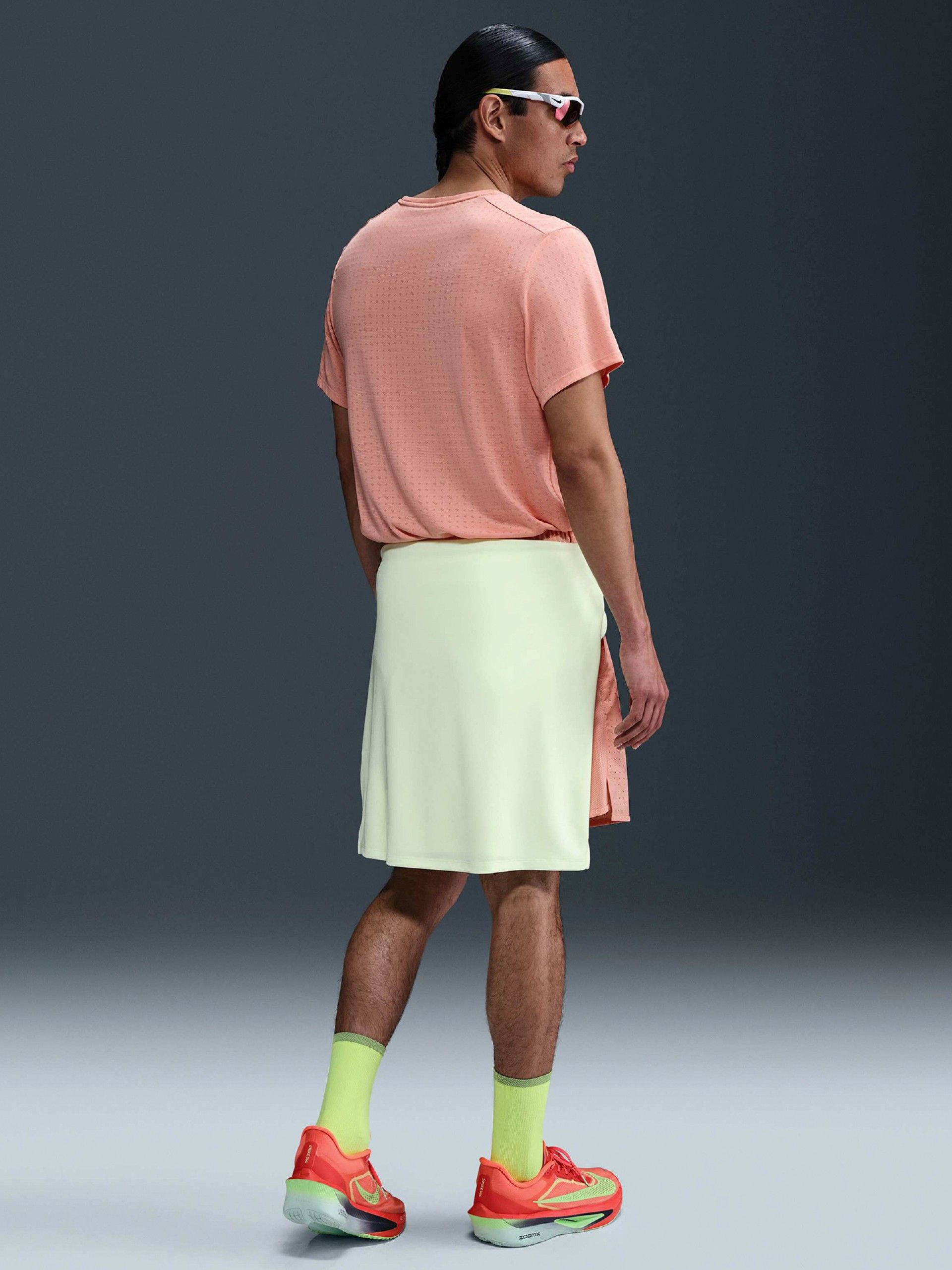 T-shirt de Running Nike Miler Breathe Dri-FIT Salmão Para Homem