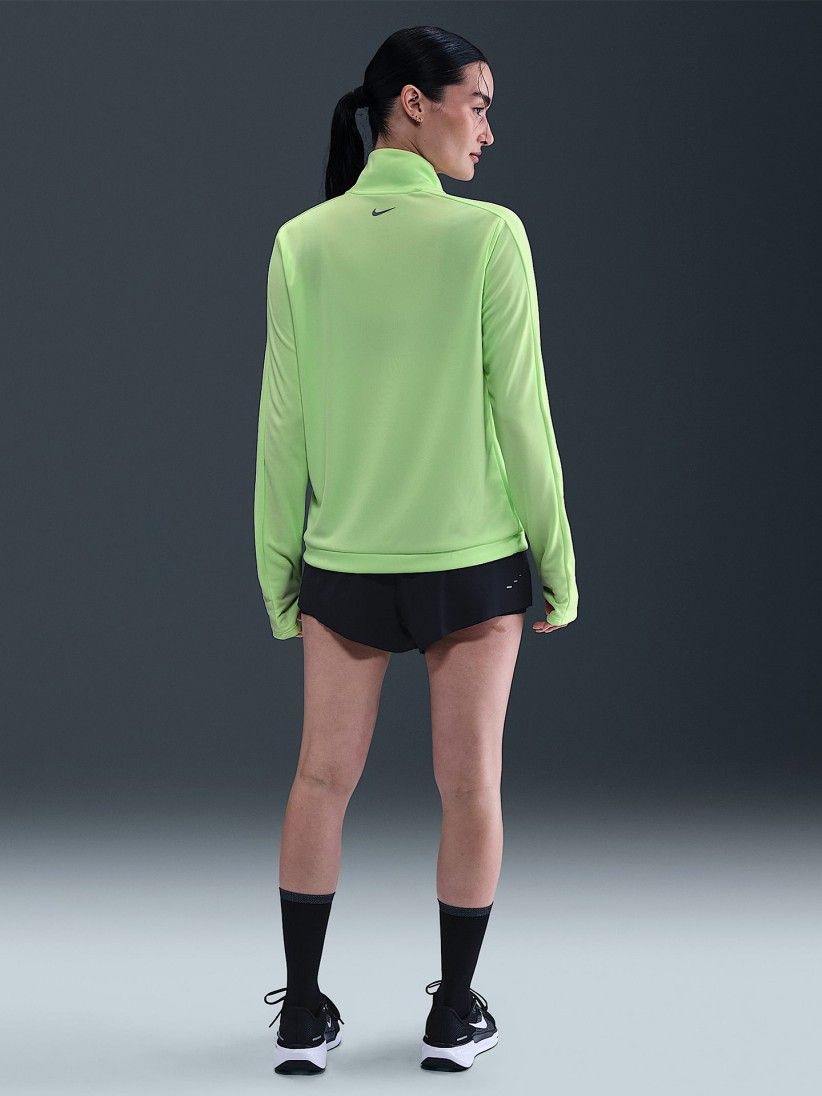 Sudadera con Cremallera de Running Nike Swoosh Dri-FIT Verde Para Mujer