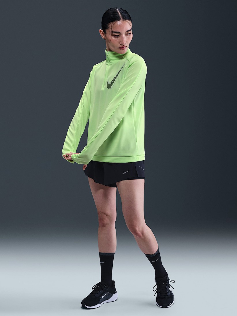 Sudadera con Cremallera de Running Nike Swoosh Dri-FIT Verde Para Mujer