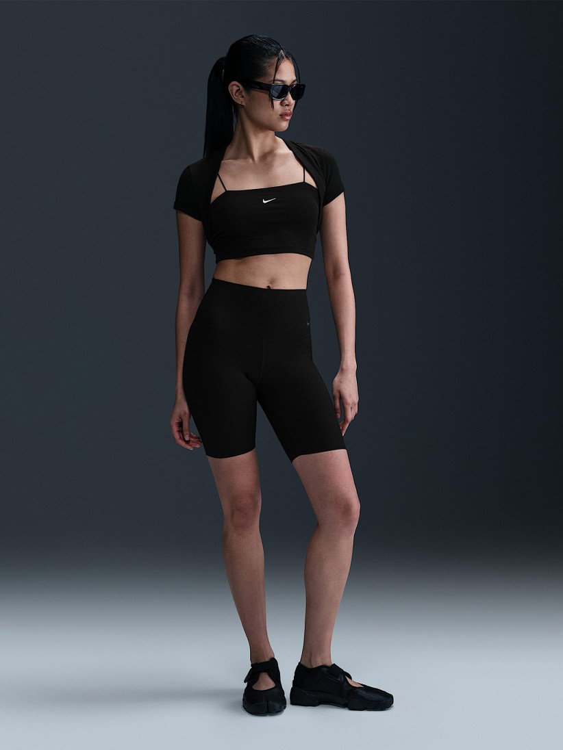 Nike Sportswear Chill Knit Cropped Black 2-in-1 T-shirt For