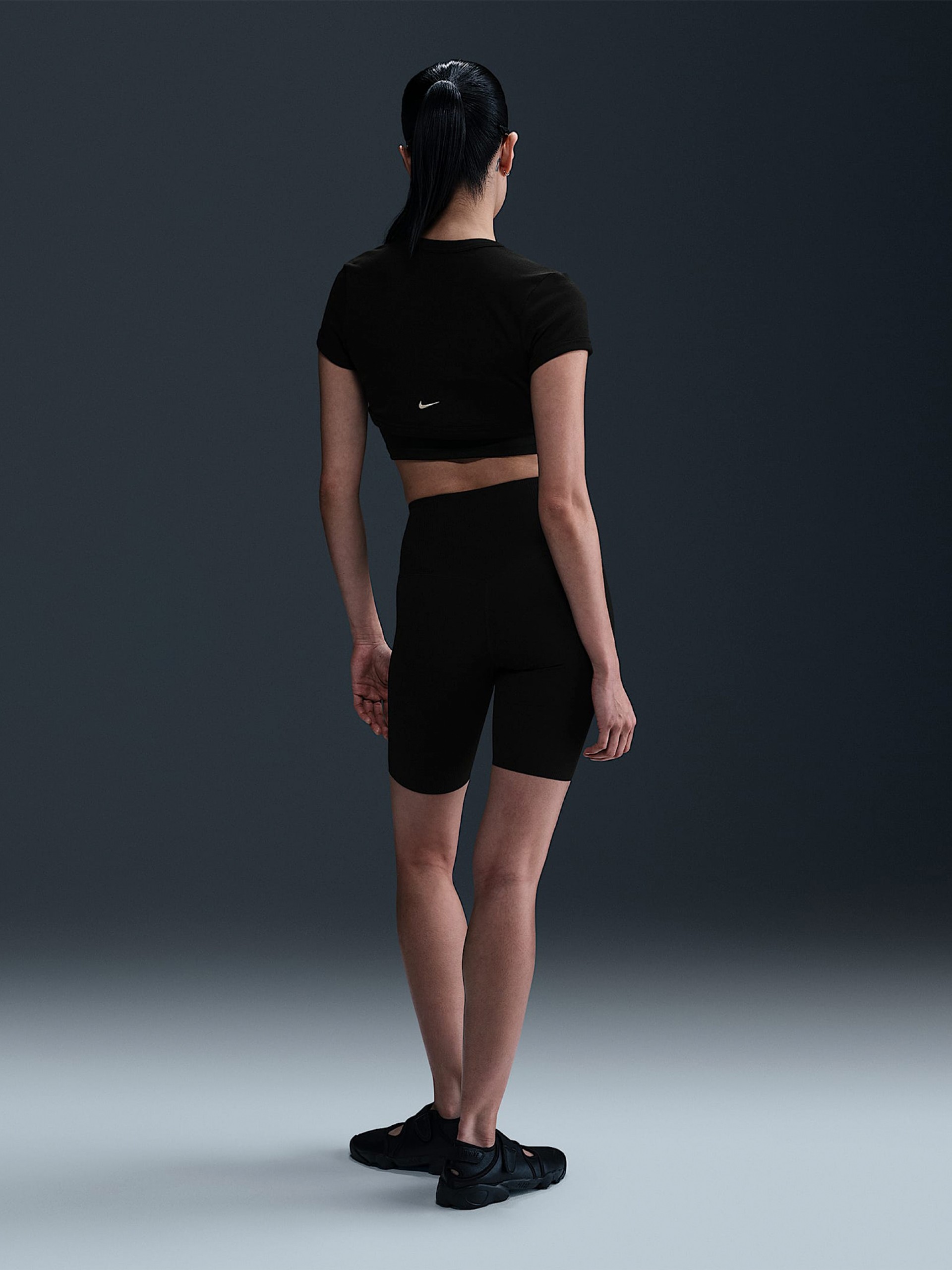 Nike Sportswear Chill Knit Cropped Black 2-in-1 T-shirt For Women