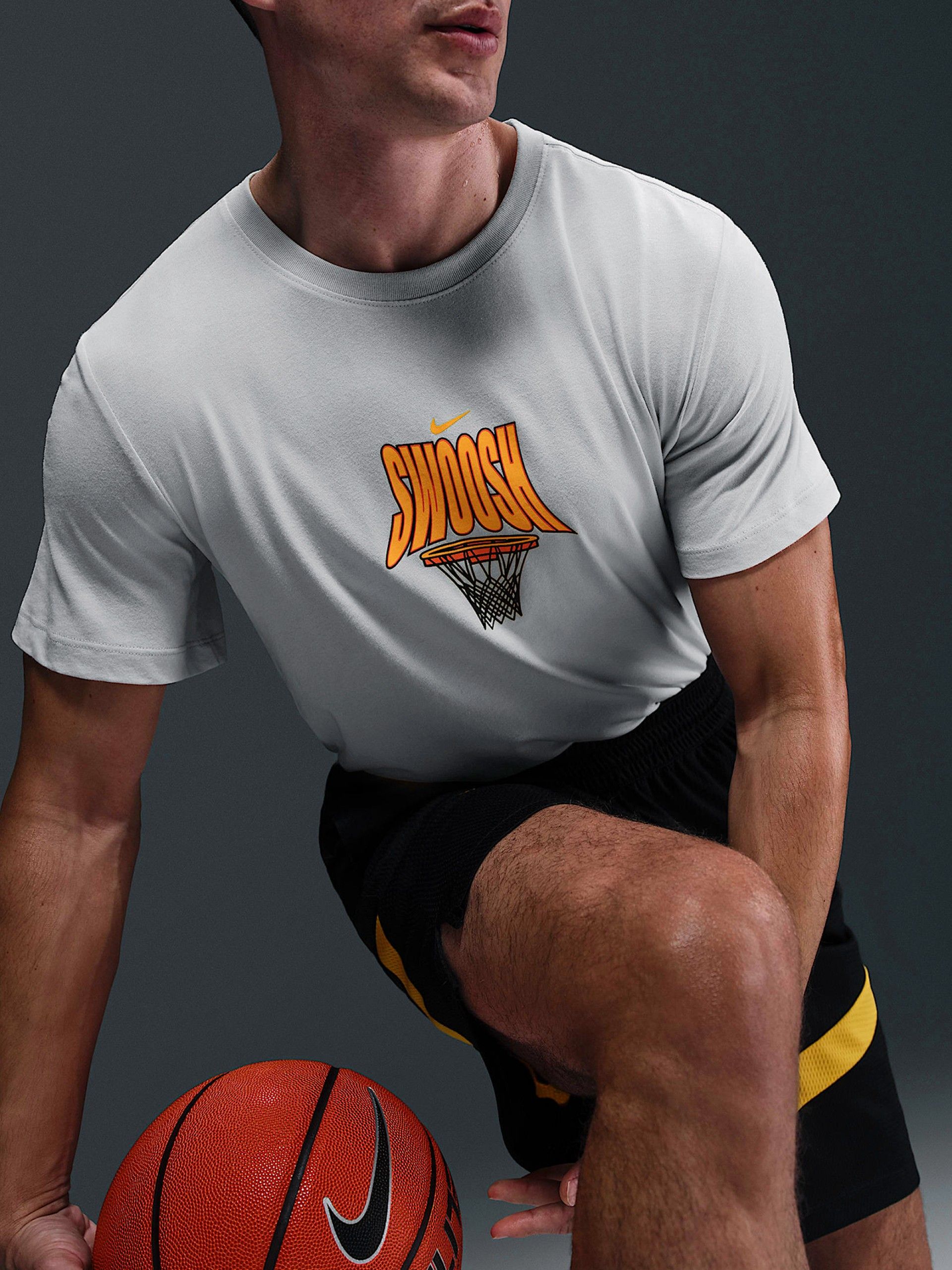 Nike Dri-FIT Grey Basketball T-shirt For Men