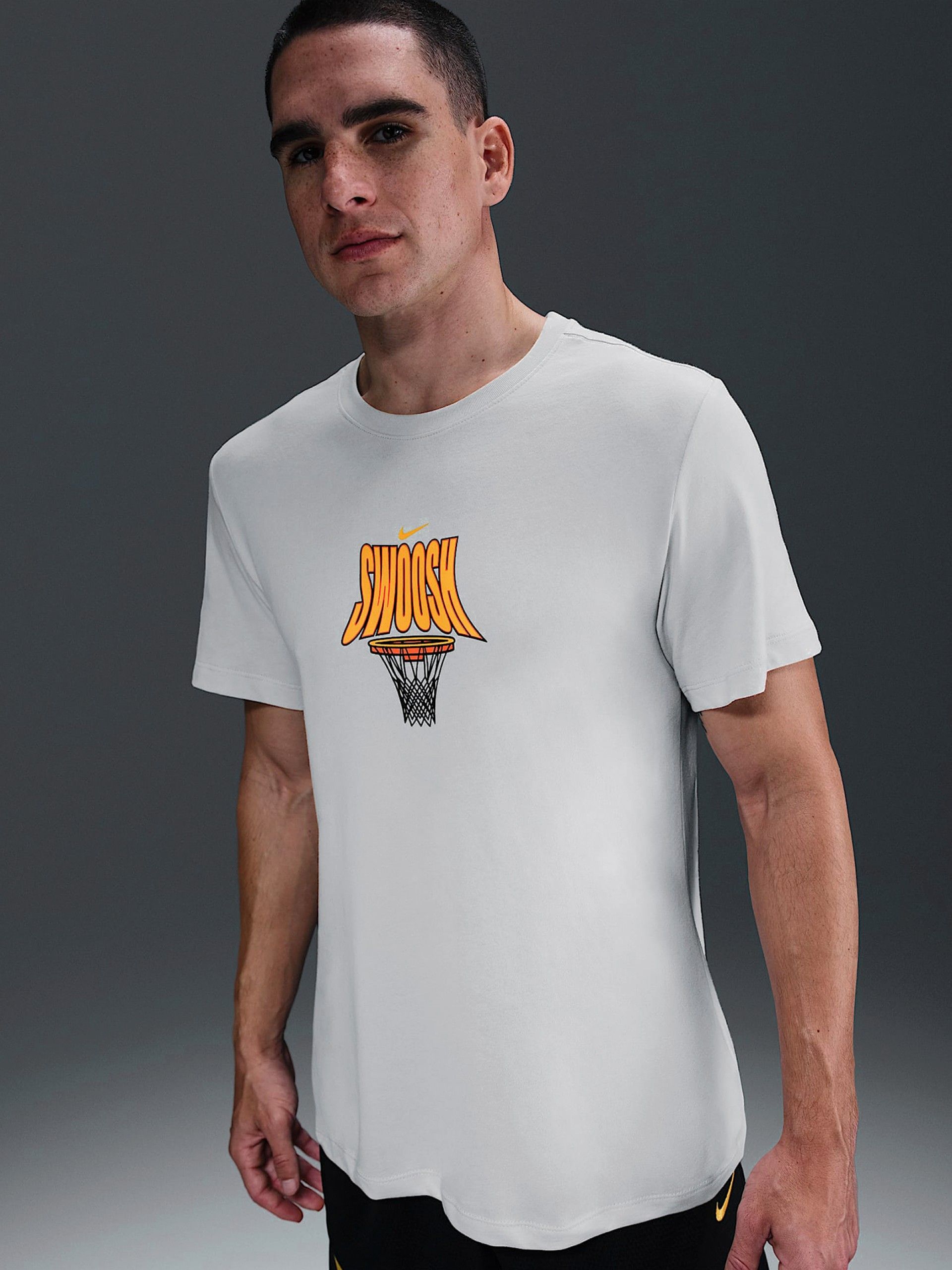 T-shirt de Basquetebol Nike Dri-FIT Cinzenta Para Homem