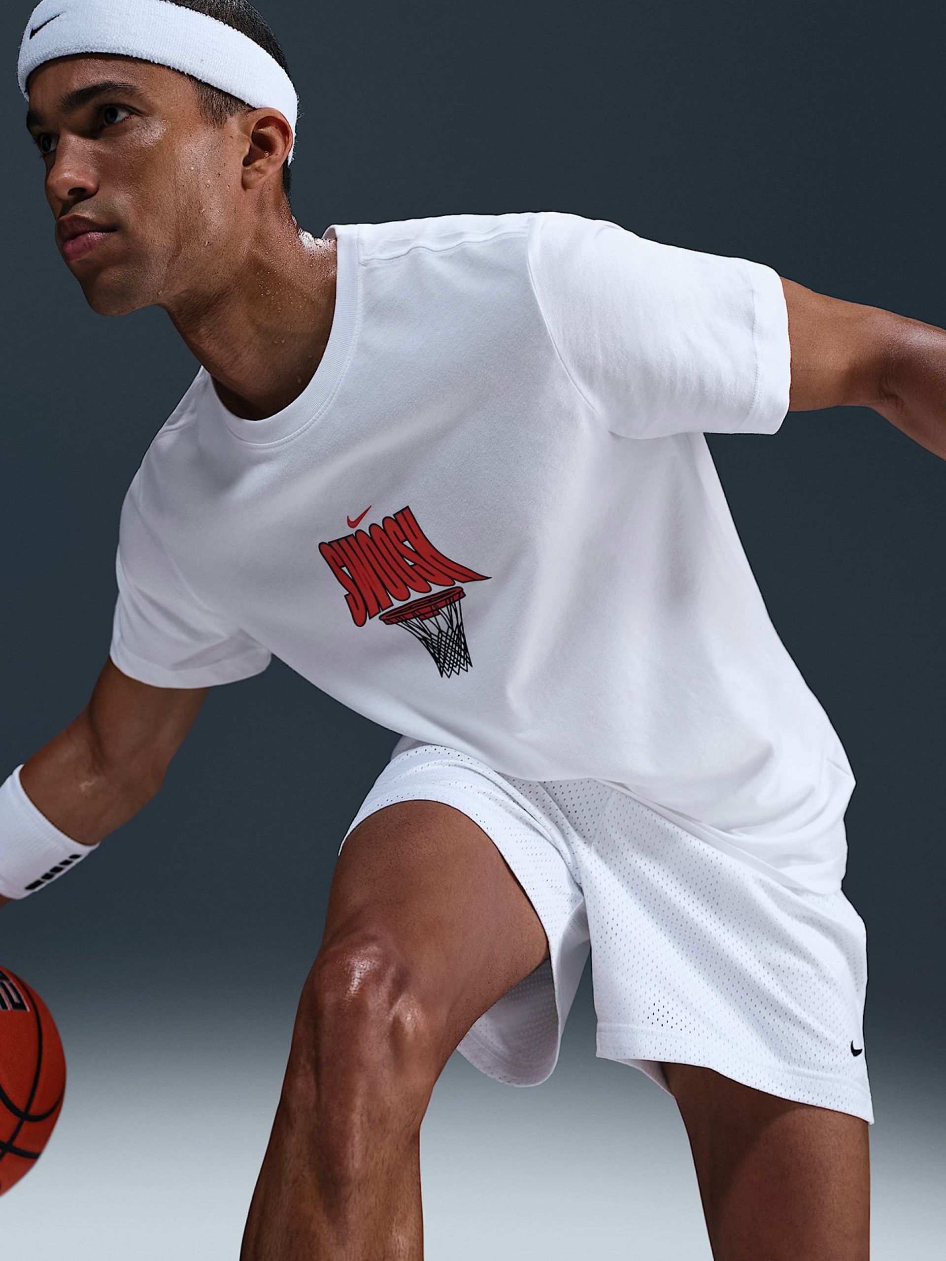 Nike Dri-FIT White Basketball T-shirt For Men
