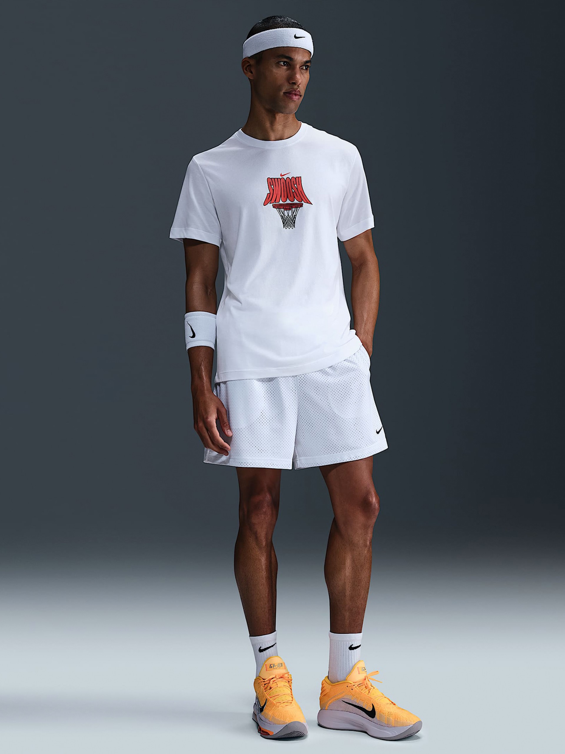 Nike Dri-FIT White Basketball T-shirt For Men