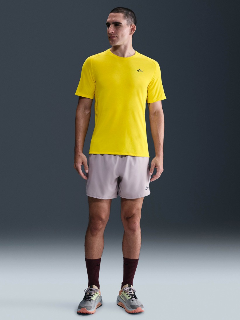 Camiseta de Trail Nike Solar Chase Dri-FIT ADV Amarilla Para Hombre