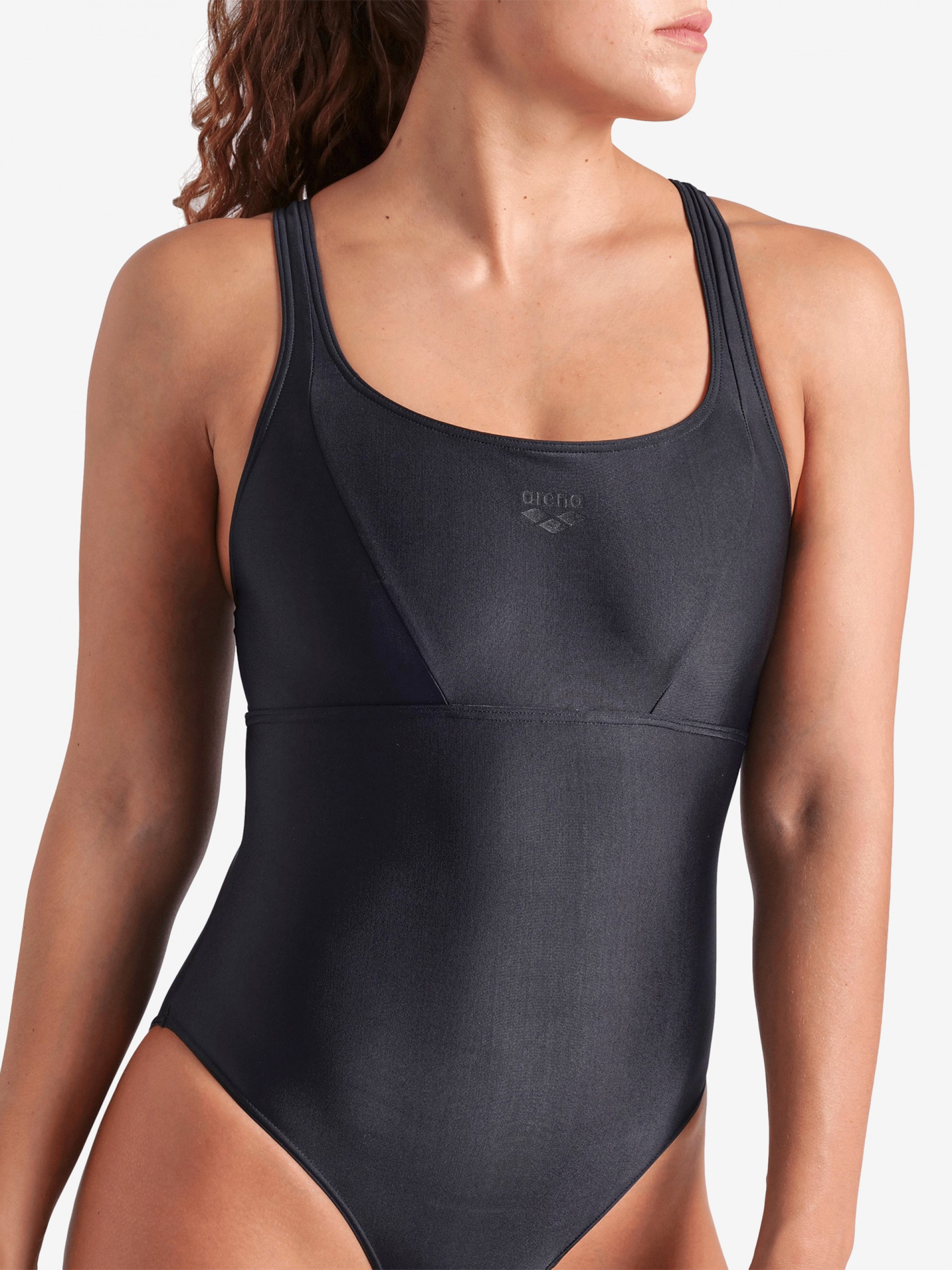 Fato de Banho Arena Control Pro Back Solid Preto