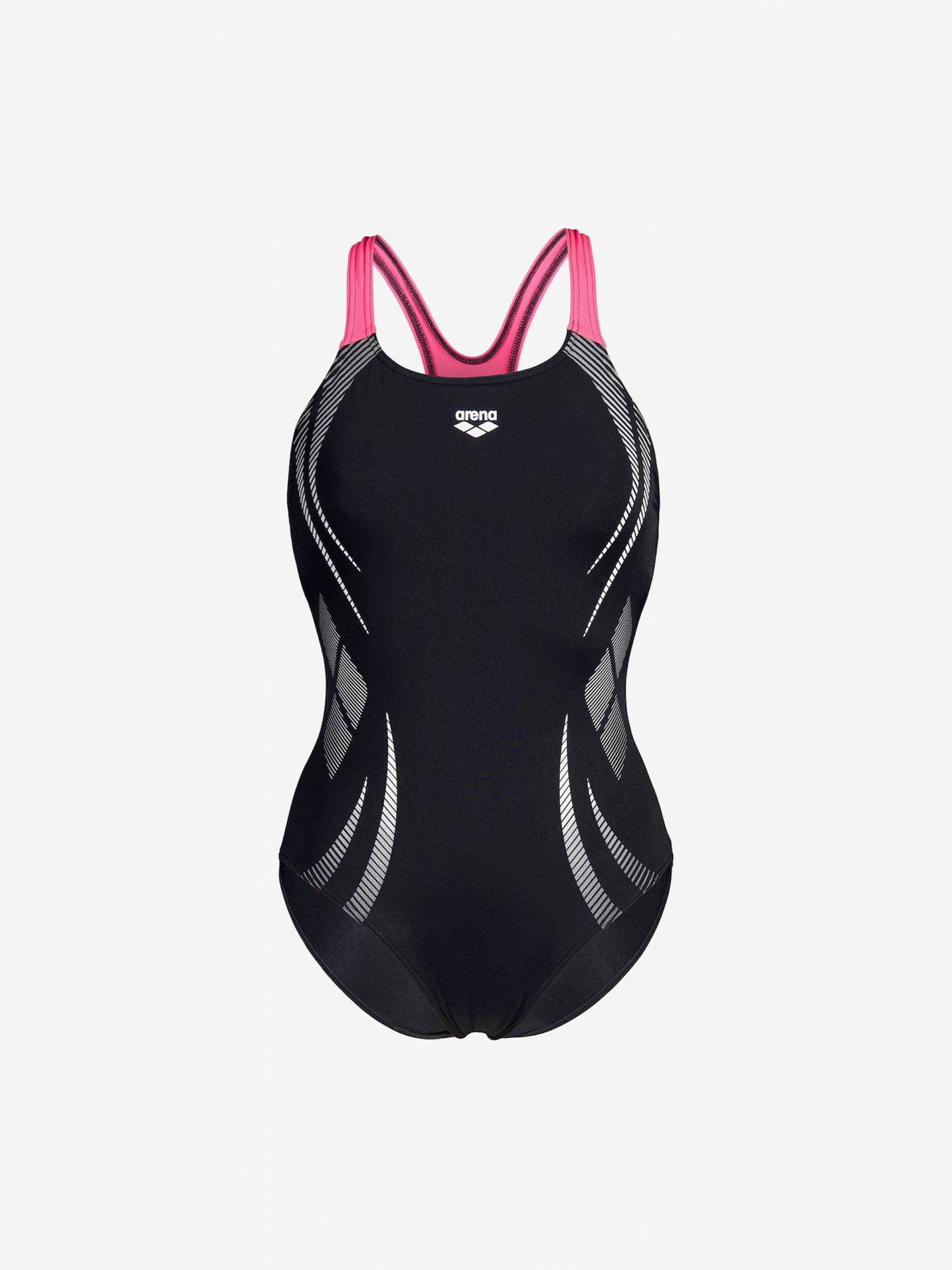 Arena Poseidonia Pro Back Black and Pink Swimsuit