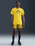 Camiseta de Trail Nike Dri-FIT Amarilla Para Hombre