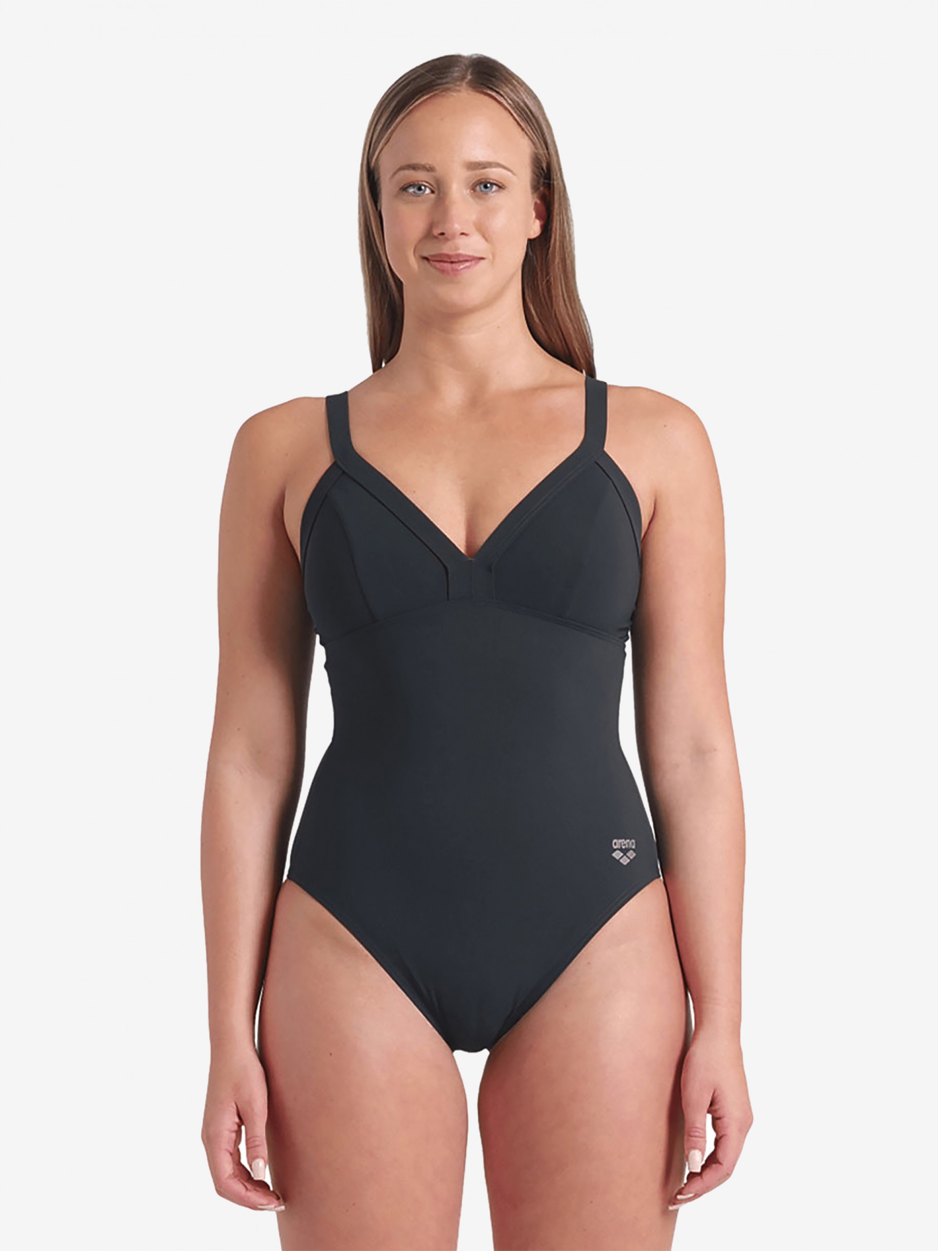 Fato de Banho Arena Lara Soft Curve Back Cinzento