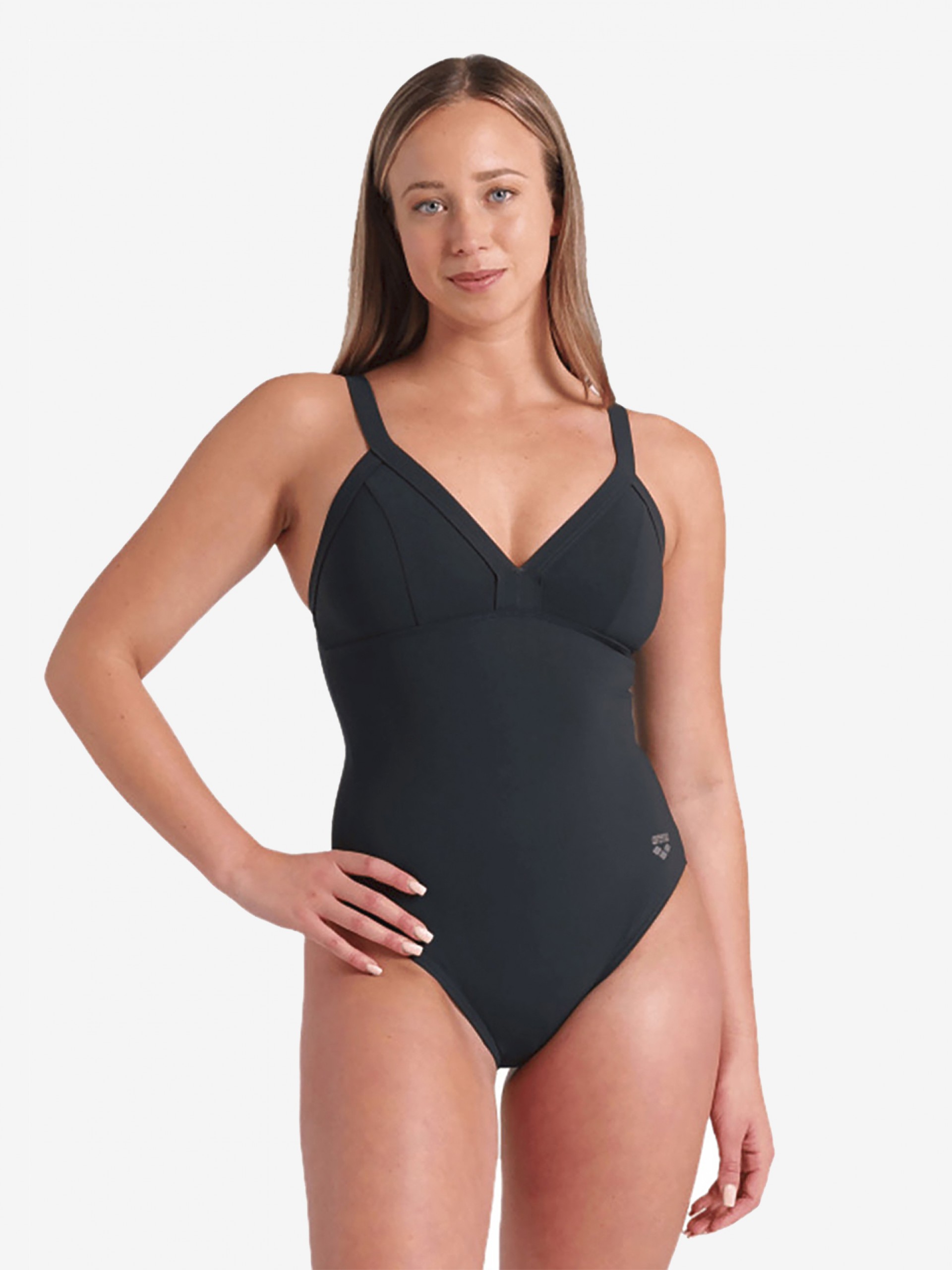 Fato de Banho Arena Lara Soft Curve Back Cinzento