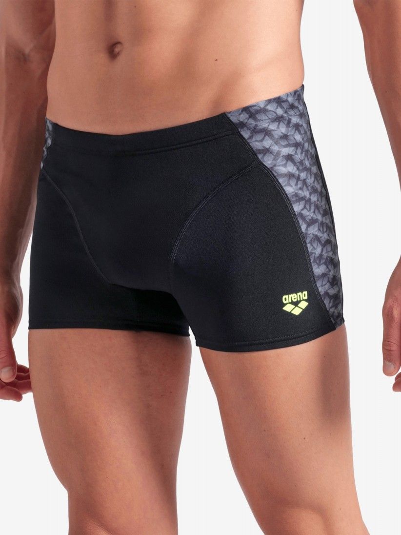 Baador de Natacin Arena Monogram New Negro y Gris