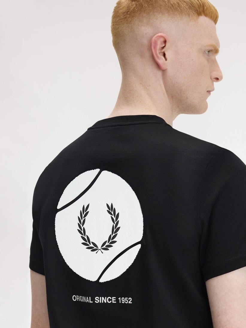 Camiseta Fred Perry Tennis Graphic Negra