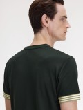 Camiseta Fred Perry Striped Cuff Verde