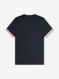 T-shirt Fred Perry Striped Cuff Azul