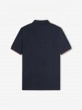 Polo Fred Perry Crepe Piqu Zip Neck Azul