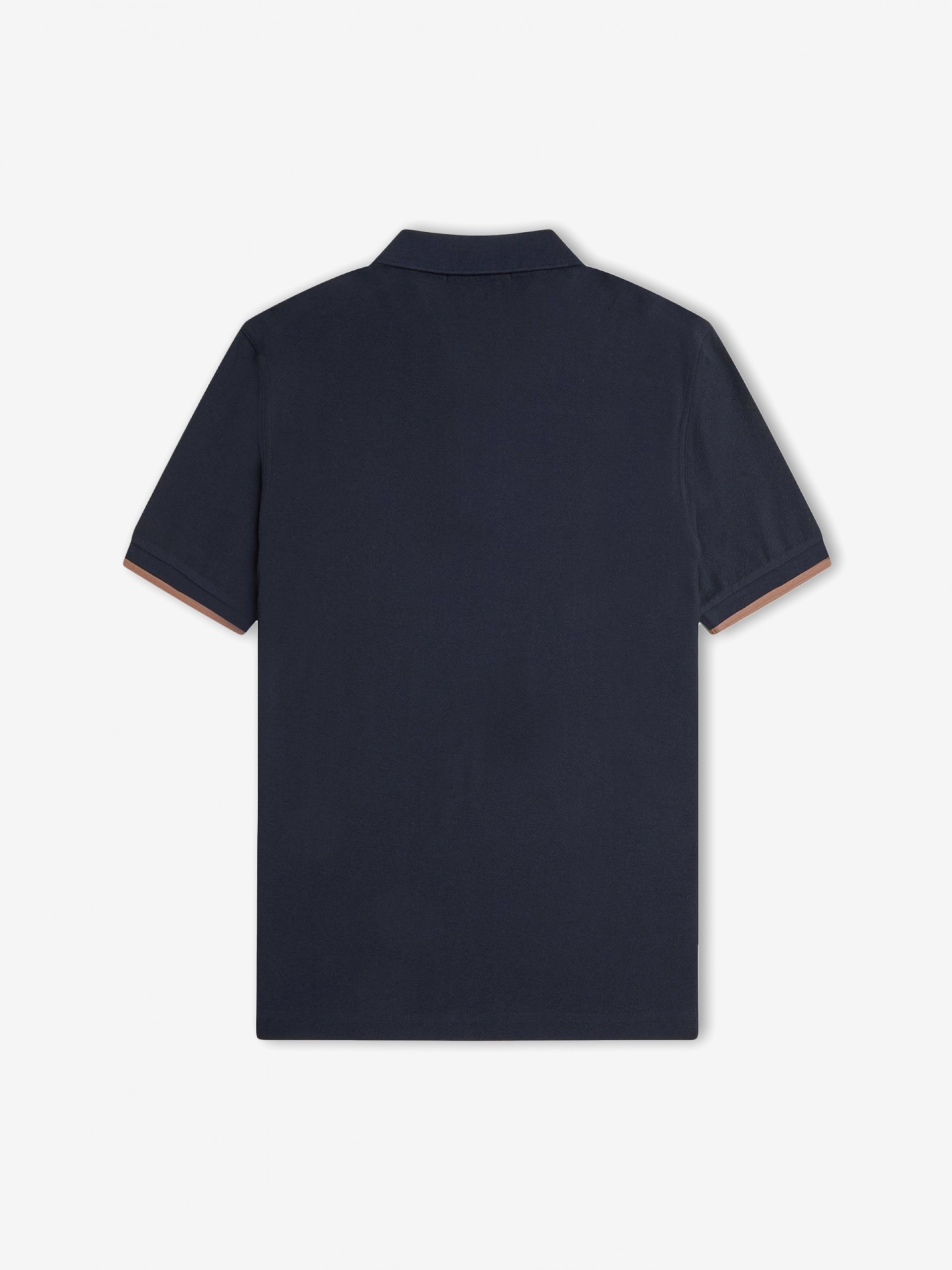 Fred Perry Crepe Piqué Zip Neck Blue Polo Shirt