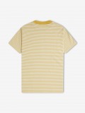 T-shirt Fred Perry Fine s Riscas Amarela e Branca