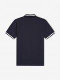 Polo Fred Perry M2 Single Tipped Azul Marinho e Branco