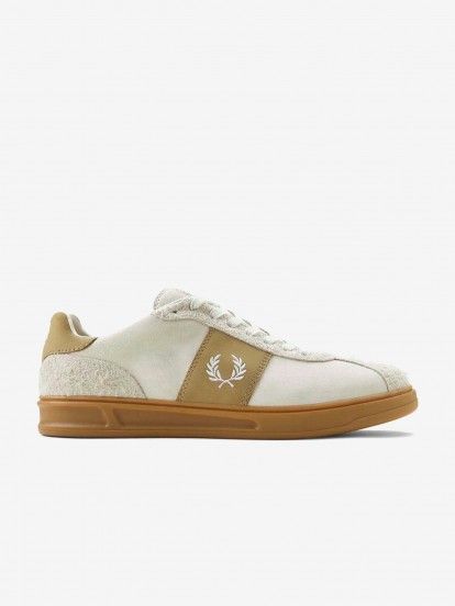 Sapatilhas Fred Perry Em Camura Bege e Camel