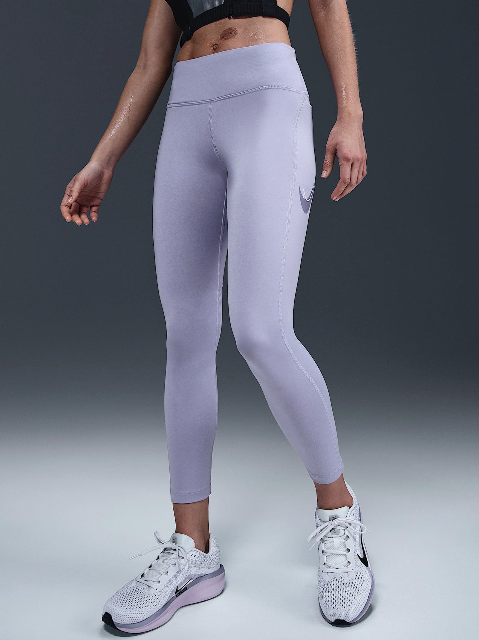 Leggings Nike Dri-FIT Fast Mid-Rise 7/8 Lilás Para Mulher