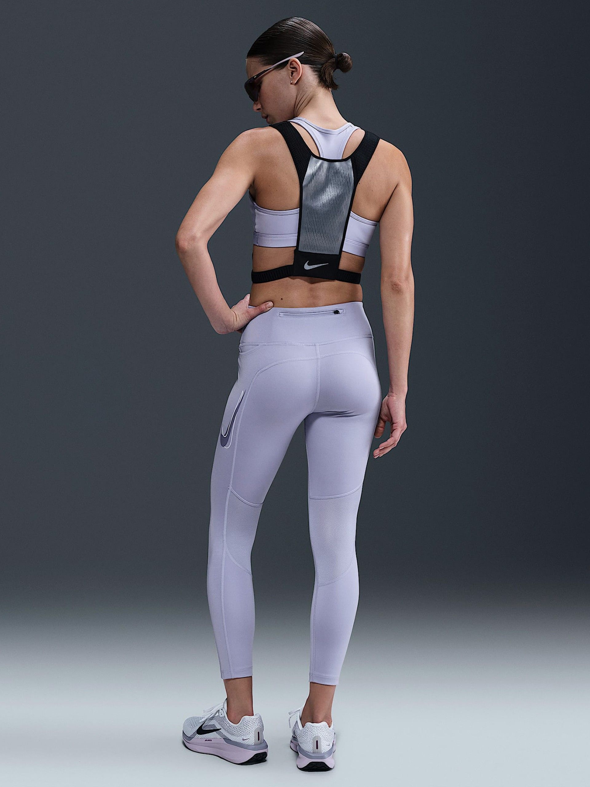 Nike Dri-FIT Fast Mid-Rise 7/8 Lilac Leggings For Women