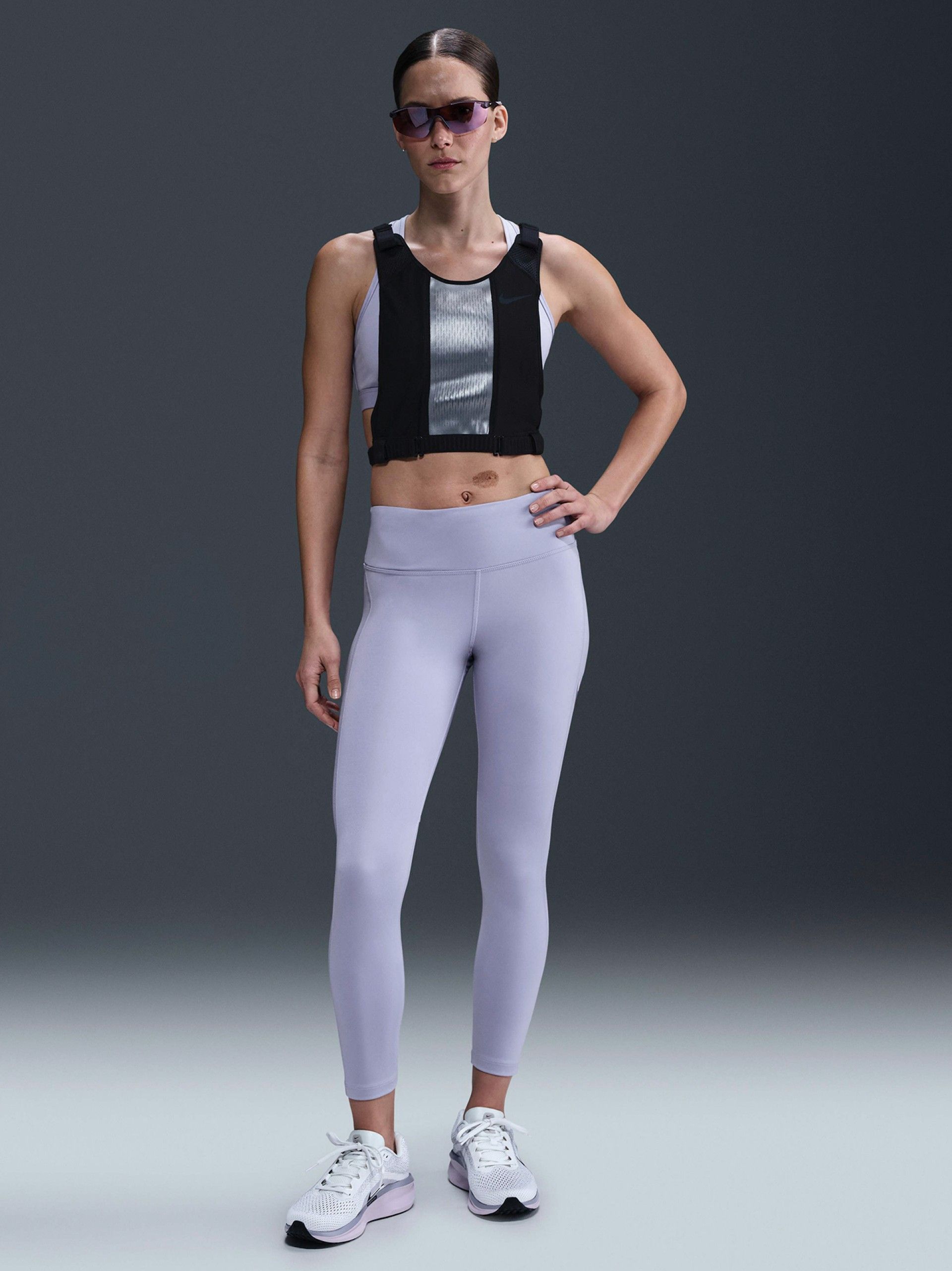 Leggings Nike Dri-FIT Fast Mid-Rise 7/8 Lila Para Mujer