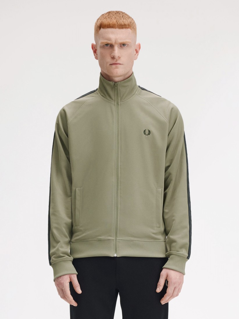 Casaco Fred Perry Contrast Tape Track Verde e Cinzento